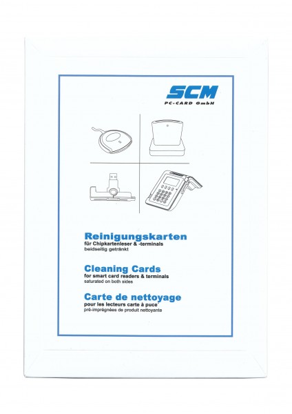 SCR Card Cleaning Kit 10er Pack - Reinigungskarten für Kartenleser / Chip Kartenleser