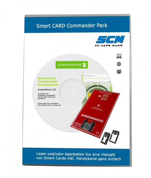 Smart Card Commander Pack - Lesen und Bearbeiten von verschiedenen Chipkarten / Handy SIM